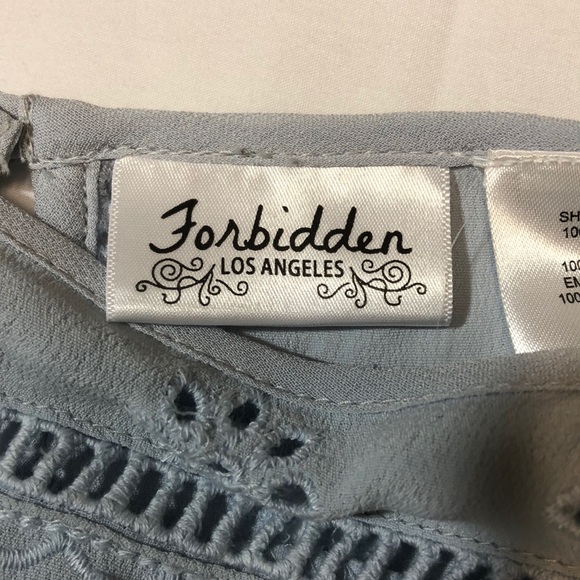 FORBIDDEN Los Angeles embroidered tank top Sz  L - Picture 4 of 6